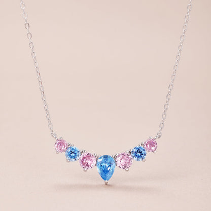 [Joyas Regalia] Delicado collar de corazón colorido