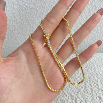 [Joyas Regalia] Delicado collar de tenis redondo