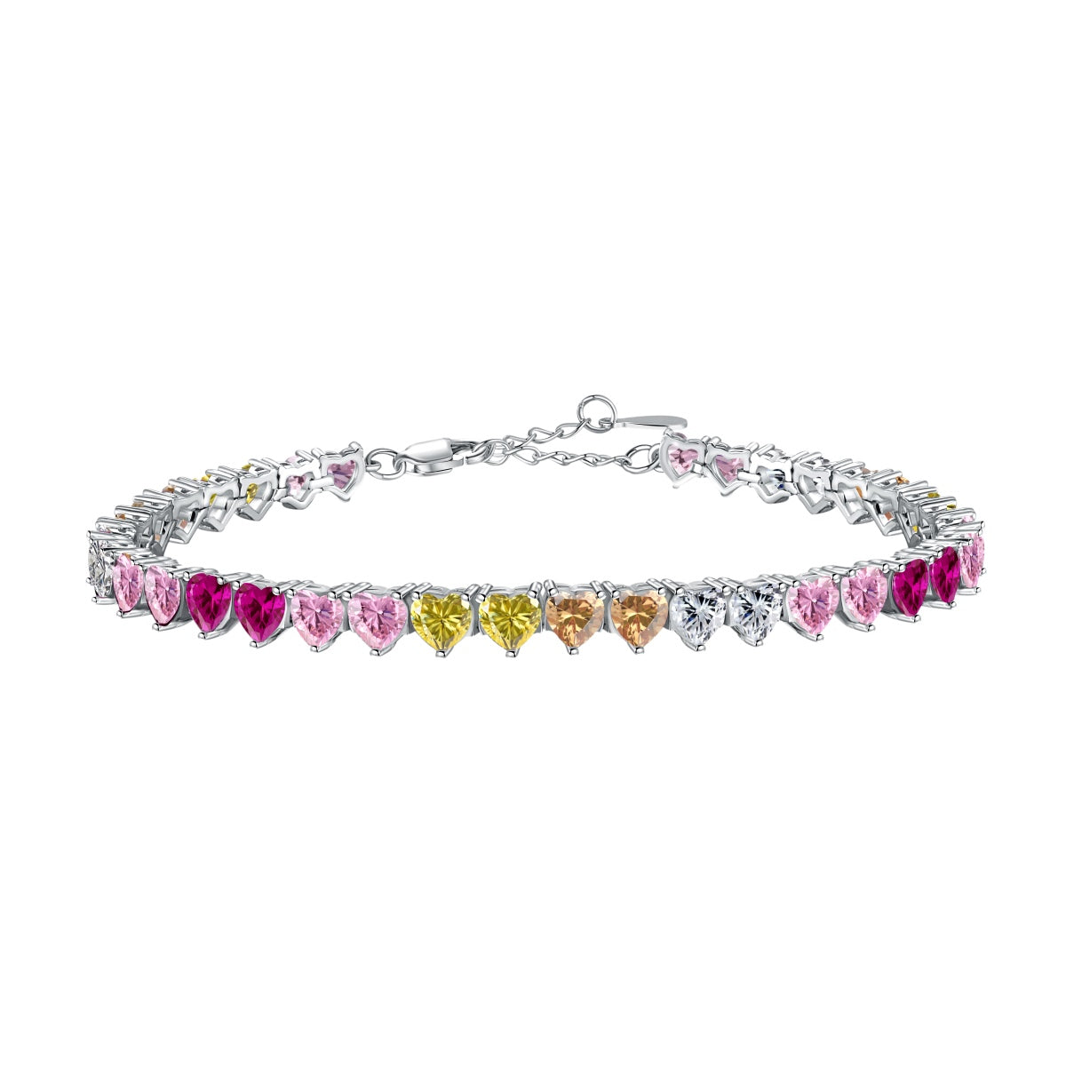 [Bijoux Regalia] Bracelet d'amoureux luxueux et coloré en forme de cœur romantique