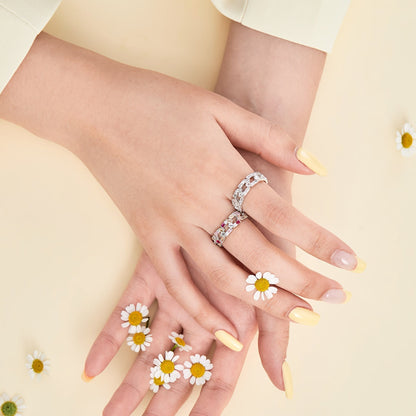 [Joyas Regalia] Anillo diario con corte esmeralda vibrante y brillante