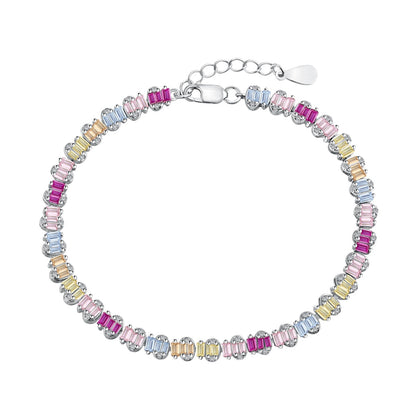 [Bijoux Regalia] Bracelet de fête délicat et coloré en émeraude taillée