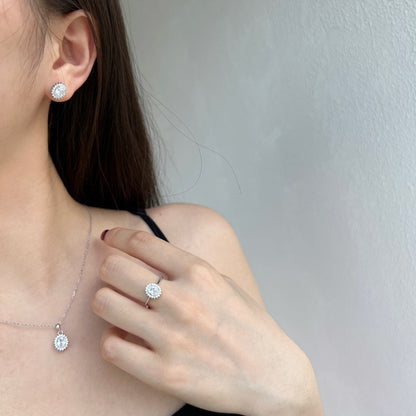 [Regalia jewelry]Delicate Radiant Oval Cut Daily Earrings