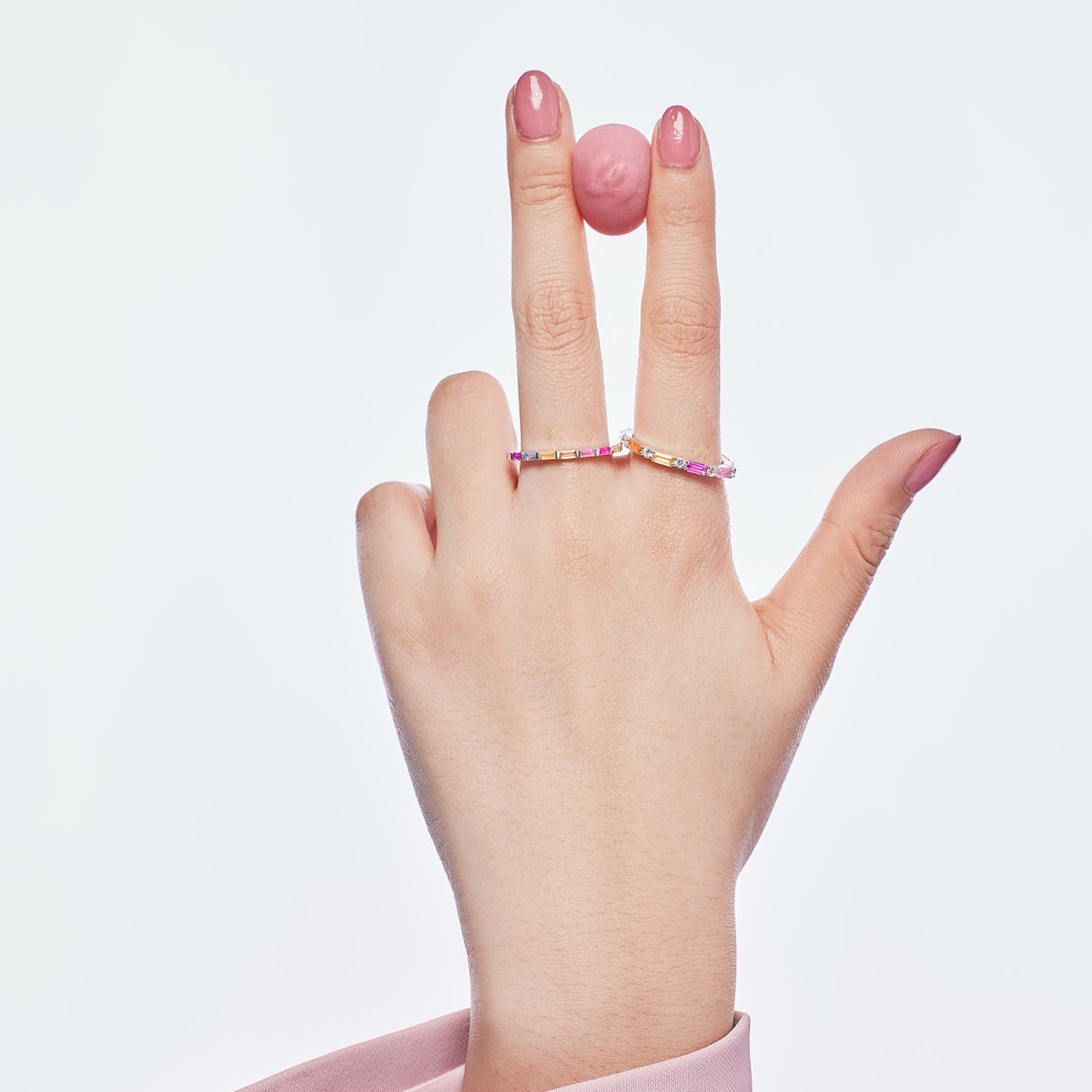 [Joyas Regalia] Anillo diario elegante con corte radiante y vibrante en tonos vibrantes