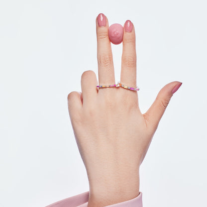 [Joyas Regalia] Anillo diario elegante con corte radiante y vibrante en tonos vibrantes