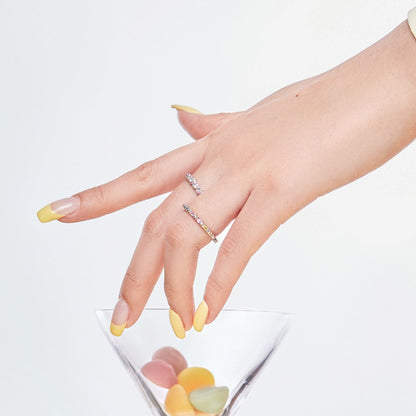 [Joyas Regalia] Anillo diario encantador y colorido de corte redondo