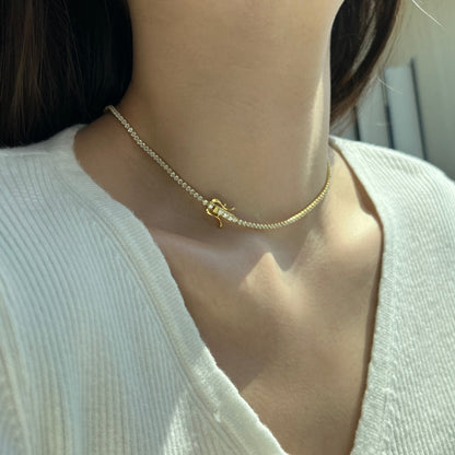 [Joyas Regalia] Delicado collar de tenis redondo