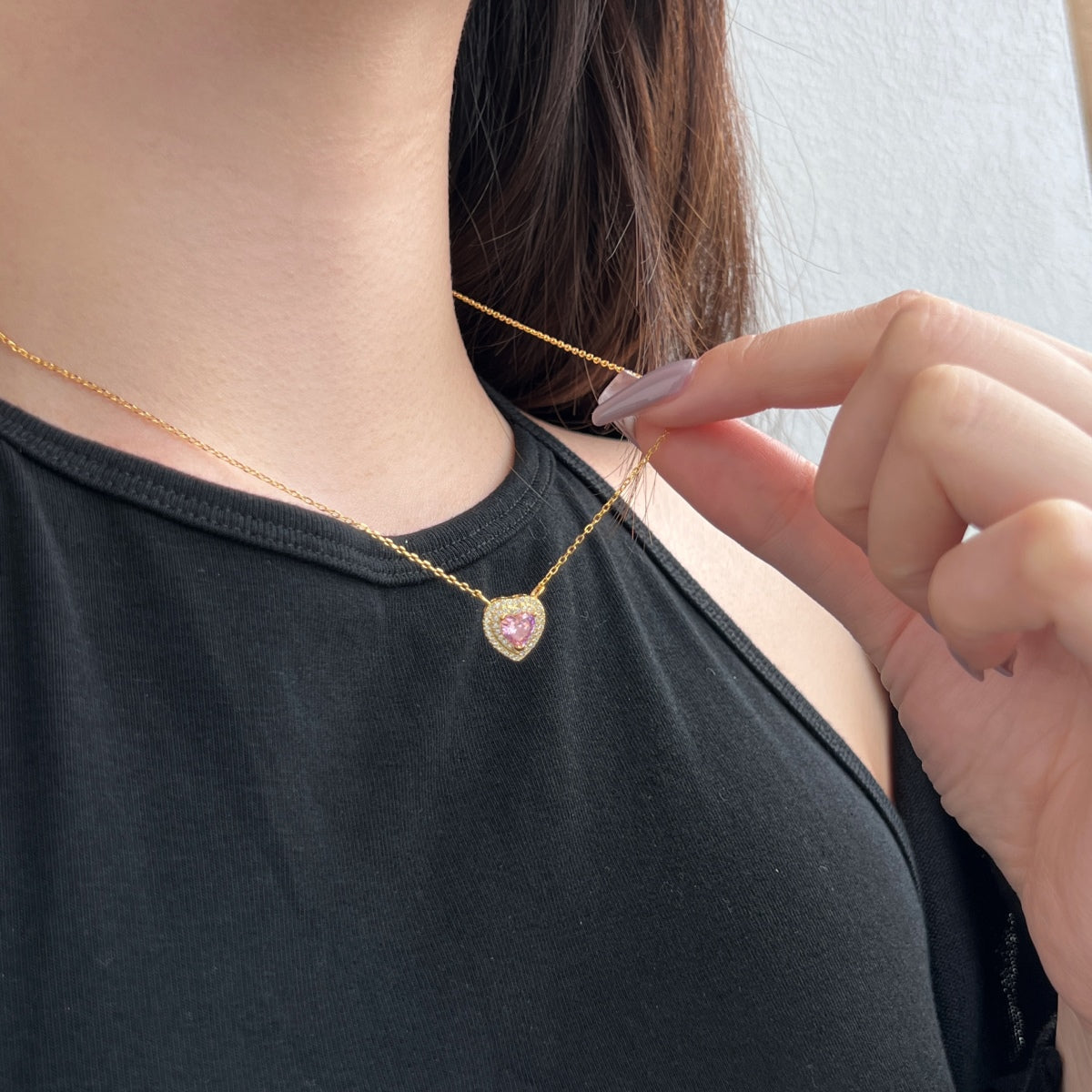 [Regalia jewelry]Exquisite Heart Shape Necklace