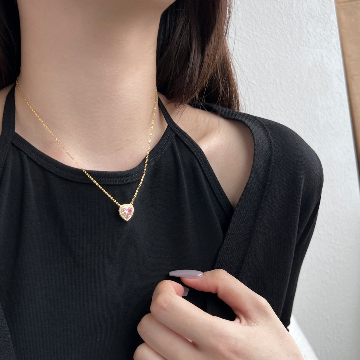 [Regalia jewelry]Exquisite Heart Shape Necklace