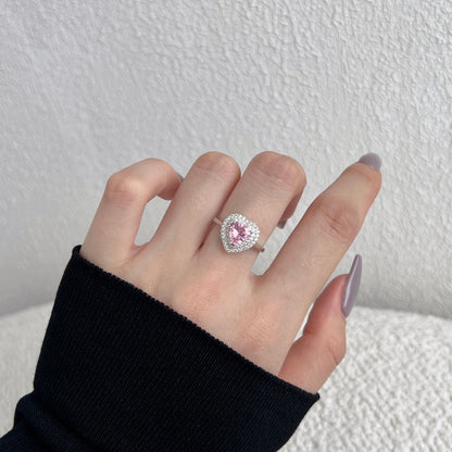 [Regalia jewelry]Delicate Ebullient Heart Shape Wedding Ring