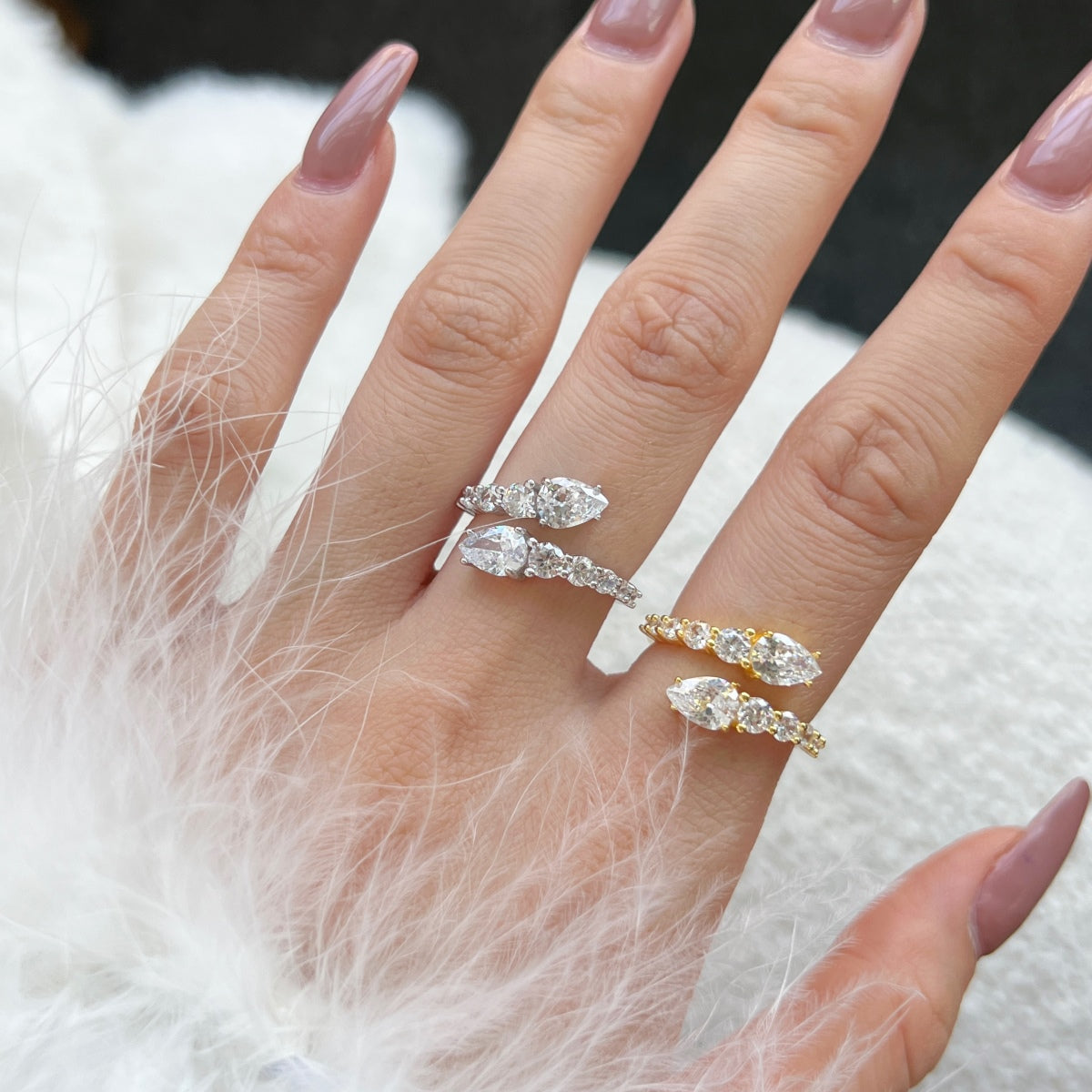 [Joyas Regalia] Anillo diario delicado y vibrante con forma de serpiente