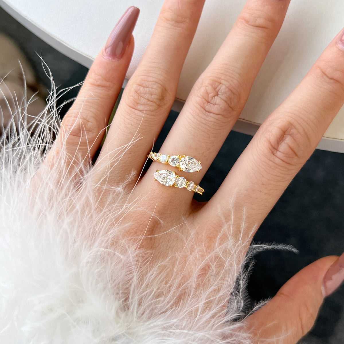 [Joyas Regalia] Anillo diario delicado y vibrante con forma de serpiente
