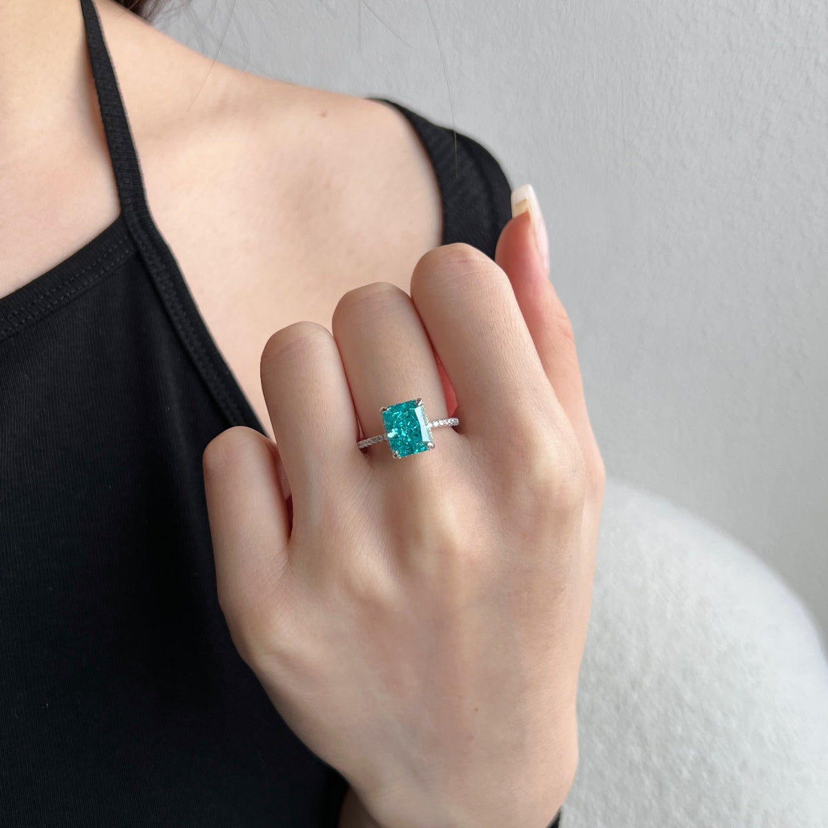 [Joyas Regalia] Anillo de compromiso de lujo de 4,0 quilates