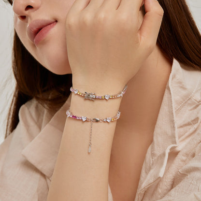 [Bijoux Regalia] Bracelet romantique en forme de cœur avec coupe ronde