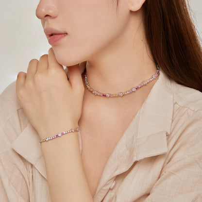 [Bijoux Regalia] Bracelet romantique en forme de cœur avec coupe ronde