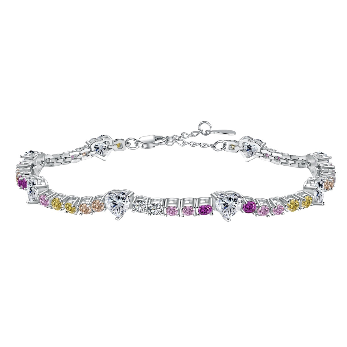 [Bijoux Regalia] Bracelet romantique en forme de cœur avec coupe ronde