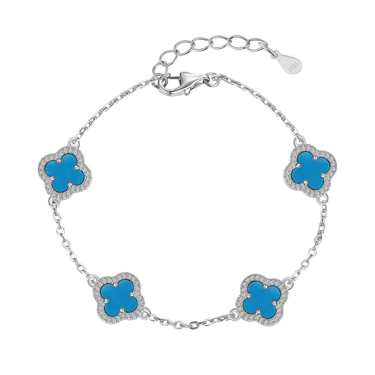 [Bijoux Regalia] Bracelet exquis en trèfle à quatre feuilles