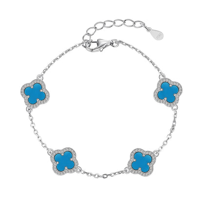 [Bijoux Regalia] Bracelet exquis en trèfle à quatre feuilles