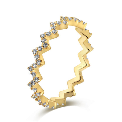 [Joyas Regalia] Anillo diario delicado y encantador con forma de ola