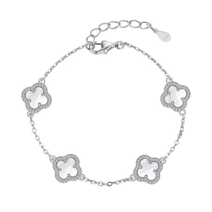 [Bijoux Regalia] Bracelet exquis en trèfle à quatre feuilles