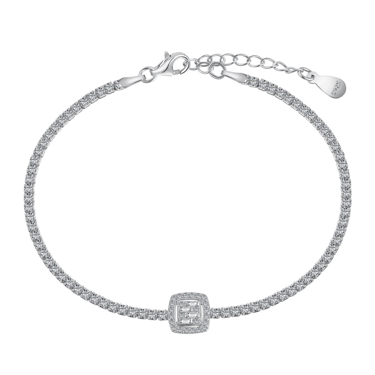 [Bijoux Regalia] Bracelet de banquet luxueux et éblouissant de forme carrée
