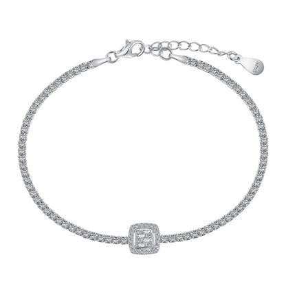 [Bijoux Regalia] Bracelet de banquet luxueux et éblouissant de forme carrée
