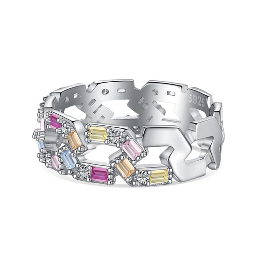 [Joyas Regalia] Anillo diario con corte esmeralda vibrante y brillante