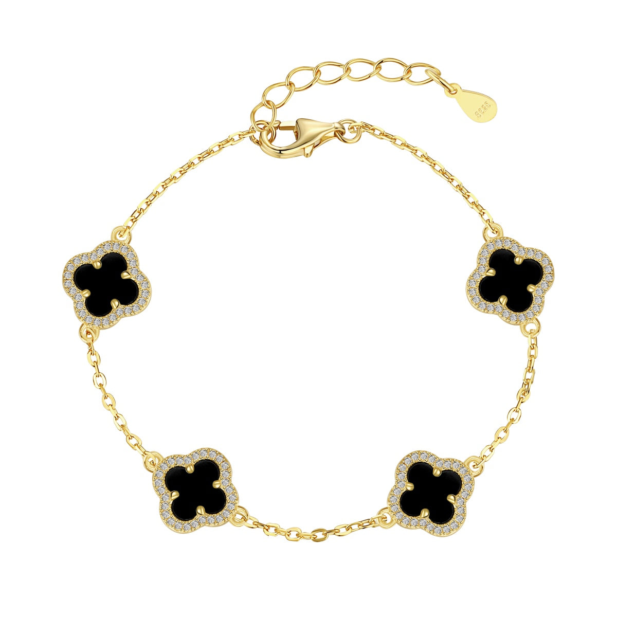 [Bijoux Regalia] Bracelet exquis en trèfle à quatre feuilles
