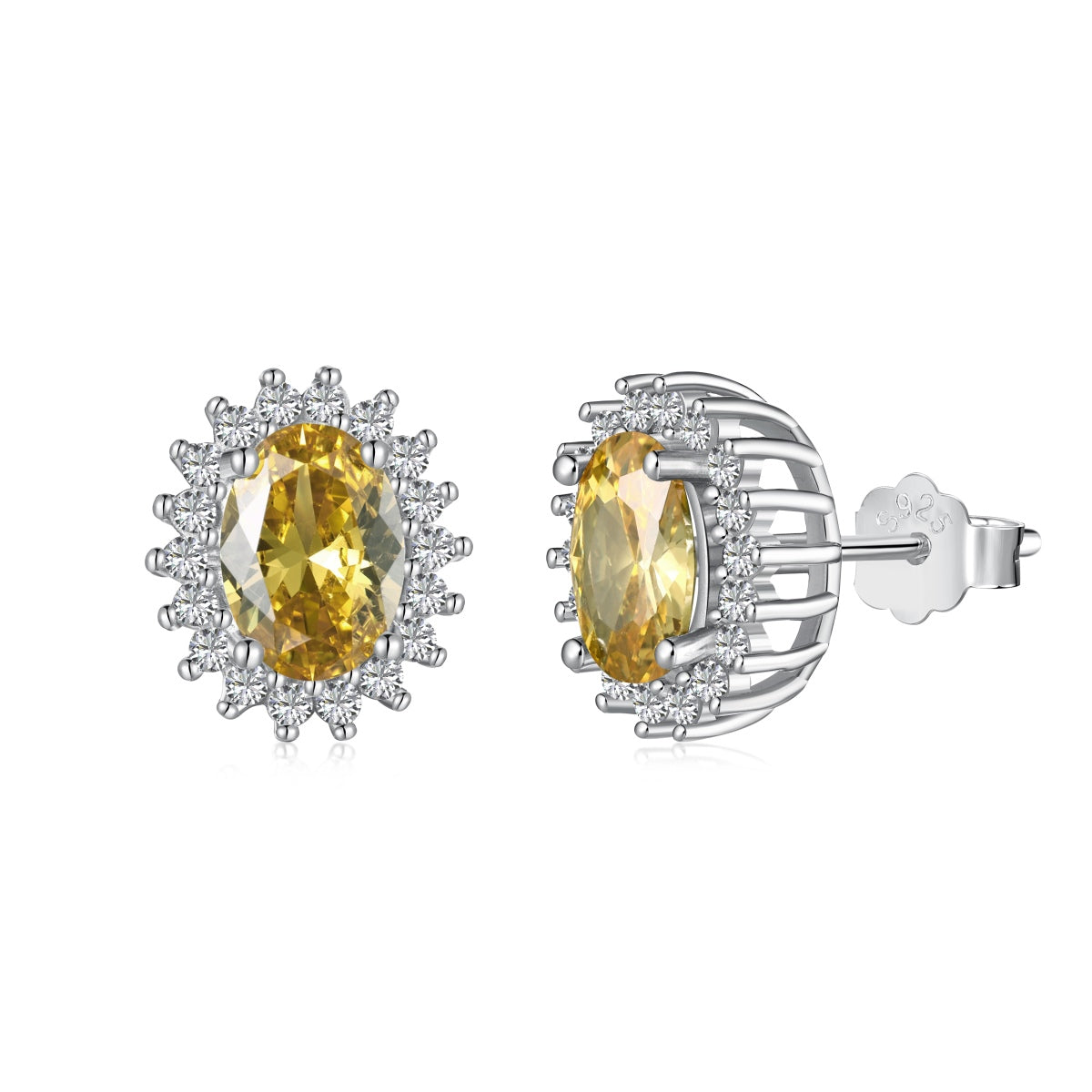 [Regalia jewelry]Delicate Radiant Oval Cut Daily Earrings