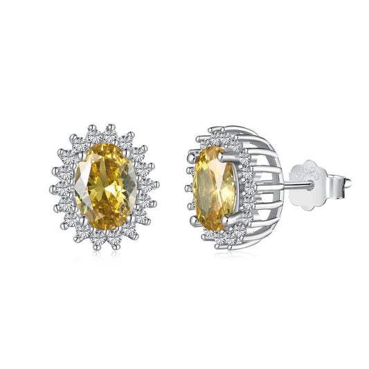 [Regalia jewelry]Delicate Radiant Oval Cut Daily Earrings