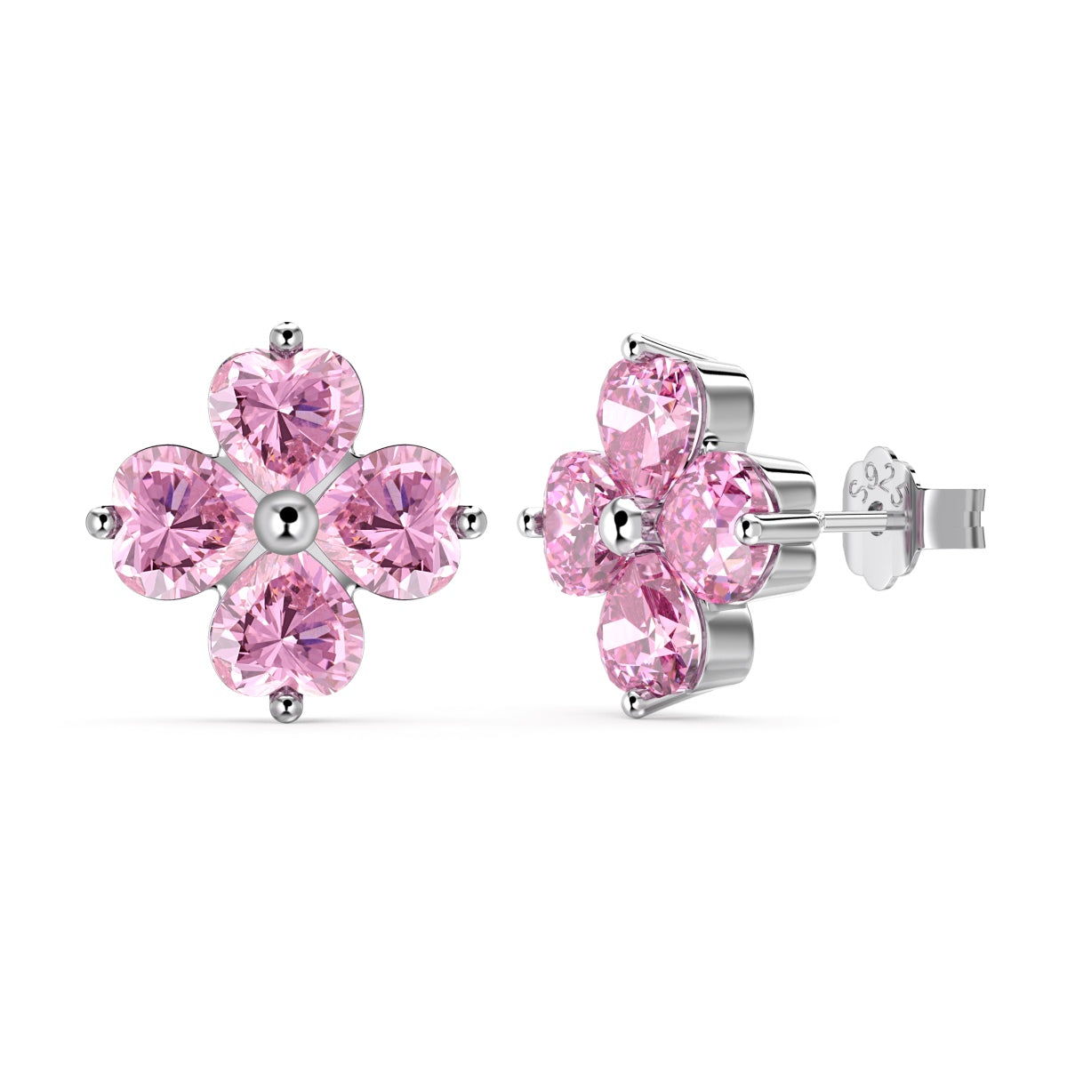 [Regalia jewelry]Four-Leaf Clover Ball Earrings