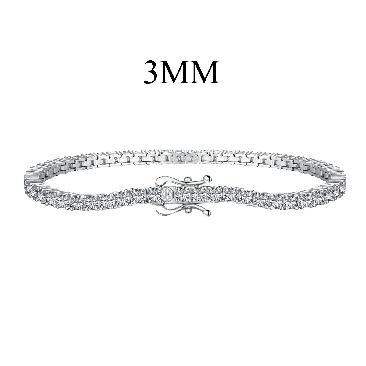 [Bijoux Regalia] Bracelet de tennis délicat et charmant à coupe ronde