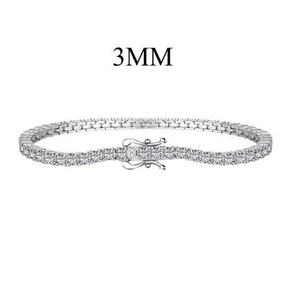 [Bijoux Regalia] Bracelet de tennis délicat et charmant à coupe ronde