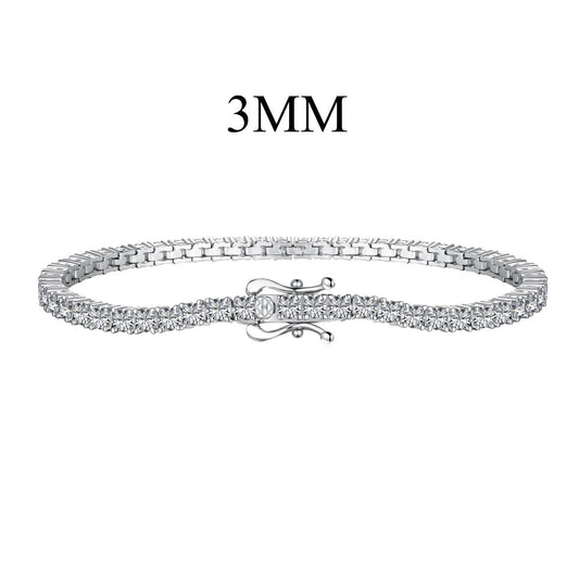 [Bijoux Regalia] Bracelet de tennis délicat et charmant à coupe ronde