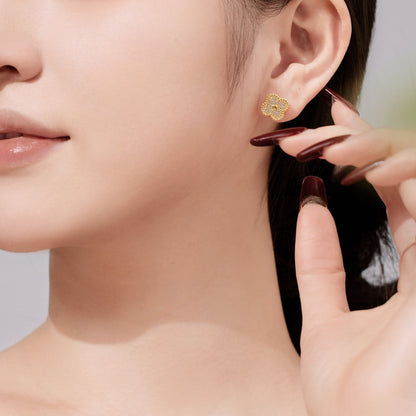 [Regalia jewelry]Four Leaf Clover Fashion Earrings