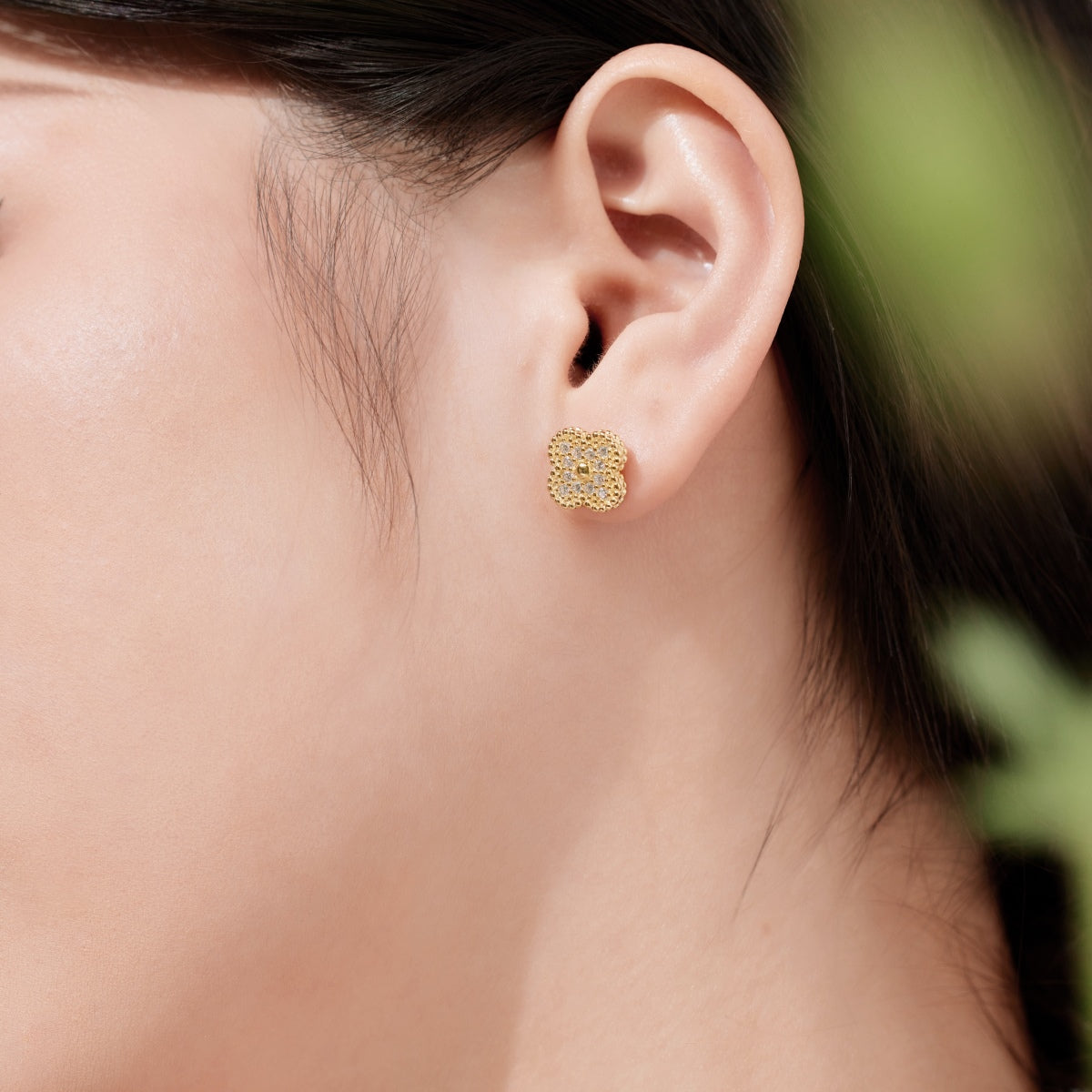 [Regalia jewelry]Four Leaf Clover Fashion Earrings