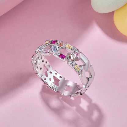 [Joyas Regalia] Anillo diario con corte esmeralda vibrante y brillante
