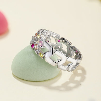 [Joyas Regalia] Anillo diario con corte esmeralda vibrante y brillante