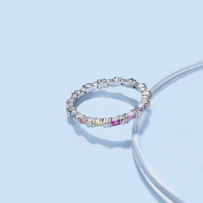[Joyas Regalia] Anillo diario encantador y colorido de corte redondo
