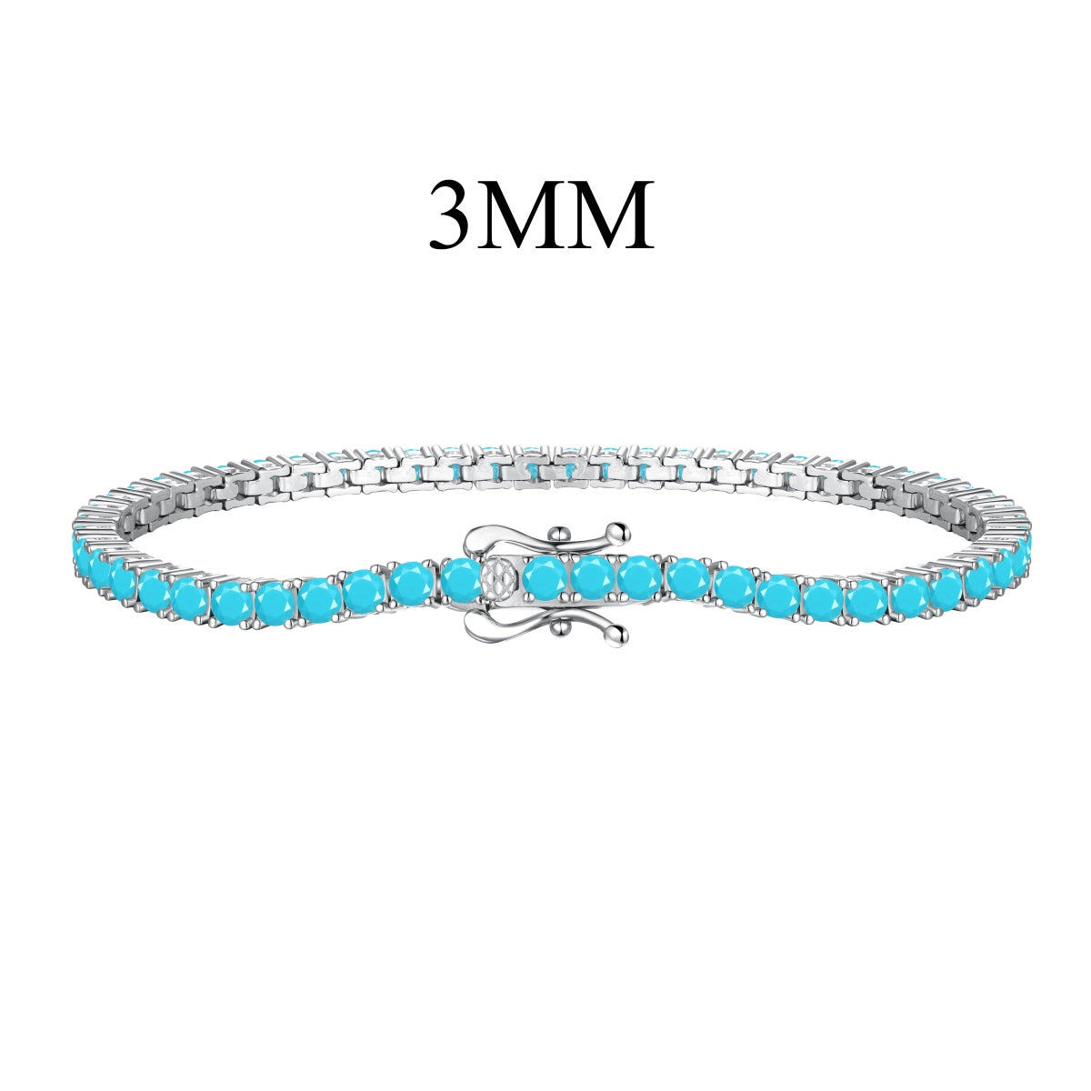 [Bijoux Regalia] Bracelet de tennis délicat et charmant à coupe ronde