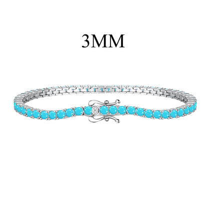 [Bijoux Regalia] Bracelet de tennis délicat et charmant à coupe ronde
