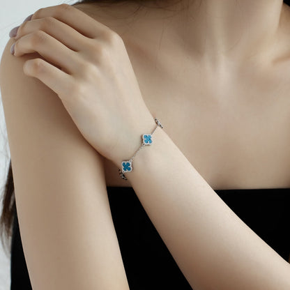 [Bijoux Regalia] Bracelet exquis en trèfle à quatre feuilles