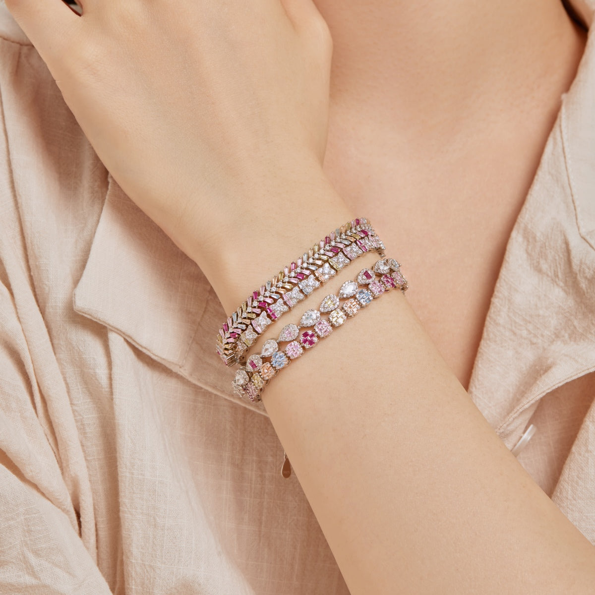 [Bijoux Regalia] Bracelet quotidien unique en forme de fleur colorée
