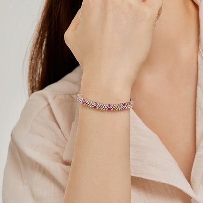 [Bijoux Regalia] Bracelet quotidien délicat taille émeraude radiante