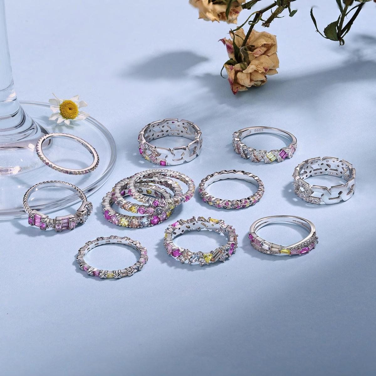 [Regalia jewelry]Dainty Ebullient Round Cut Daily Ring