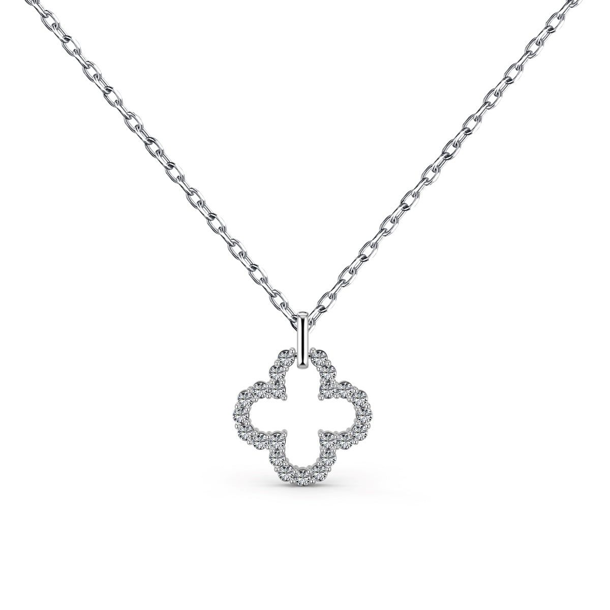 [Regalia jewelry]Four-Leaf Clover Hollow Design Exquisite Necklace
