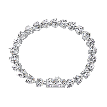 [Bijoux Regalia] Bracelet élégant et romantique en forme de cœur de 0,75 carat