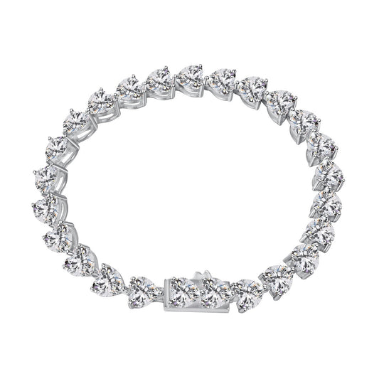 [Bijoux Regalia] Bracelet élégant et romantique en forme de cœur de 0,75 carat