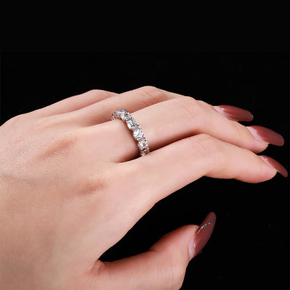 [Joyas Regalia] Anillo de tenis Eternity de corte redondo