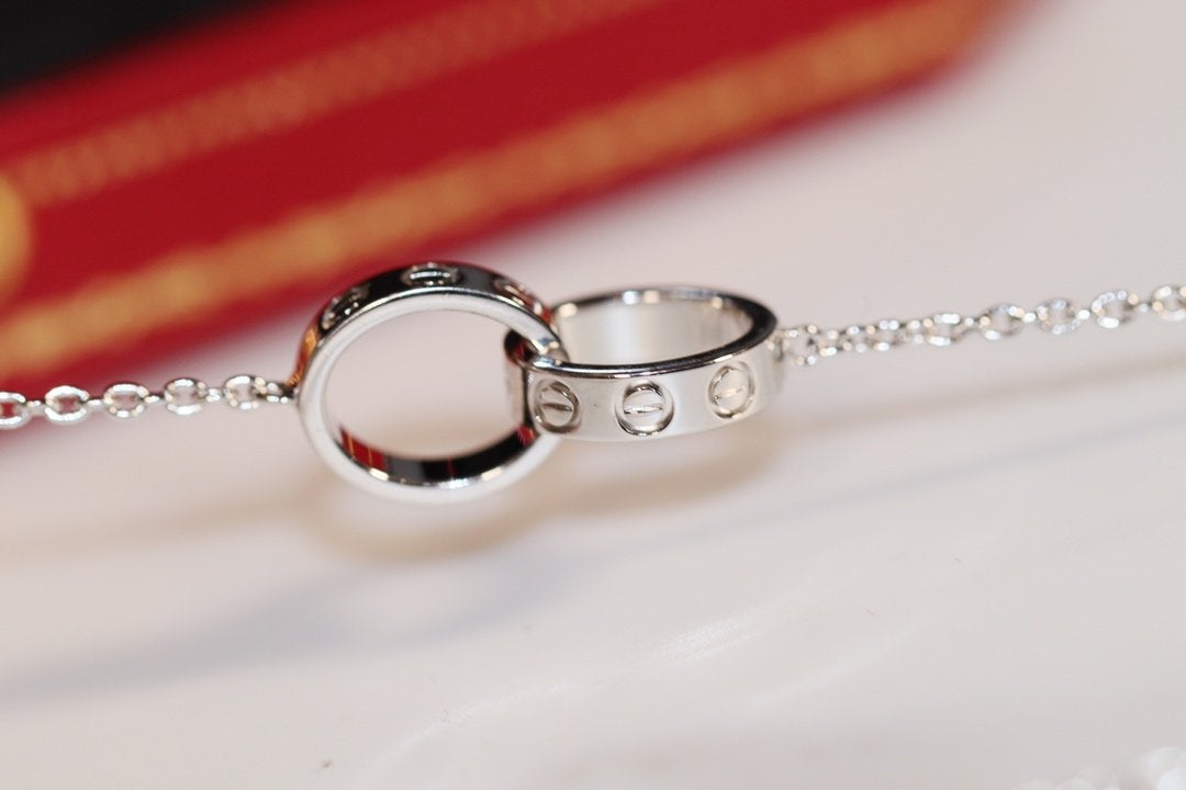[Joyas Regalia]COLLAR AMOR ORO ROSA Y PLATA 