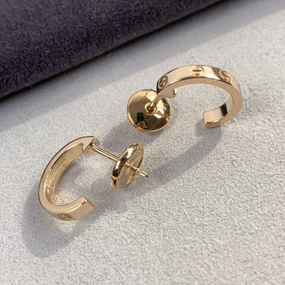 [Regalia jewelry]LOVE EARRINGS 2.65MM PINK GOLD